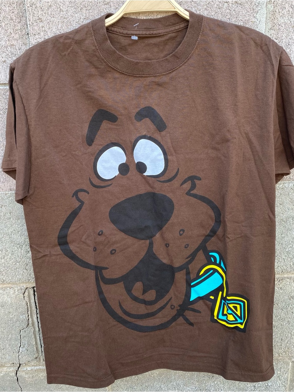Y2k Scooby Doo Wear Big Face Medium Hanna Barbera Cartoon T Shirt Brown